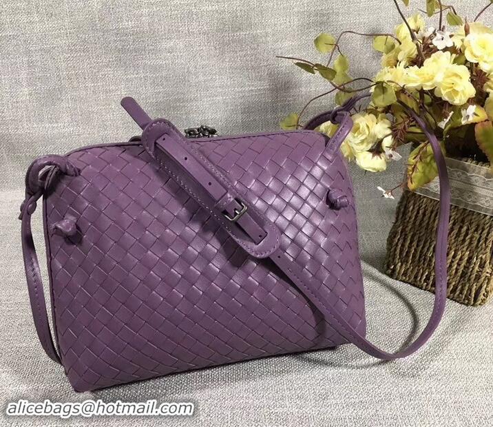 Durable Bottega Veneta Intrecciato Nappa Leather Nodini Cross-body Bag 612011 Lilac 2019