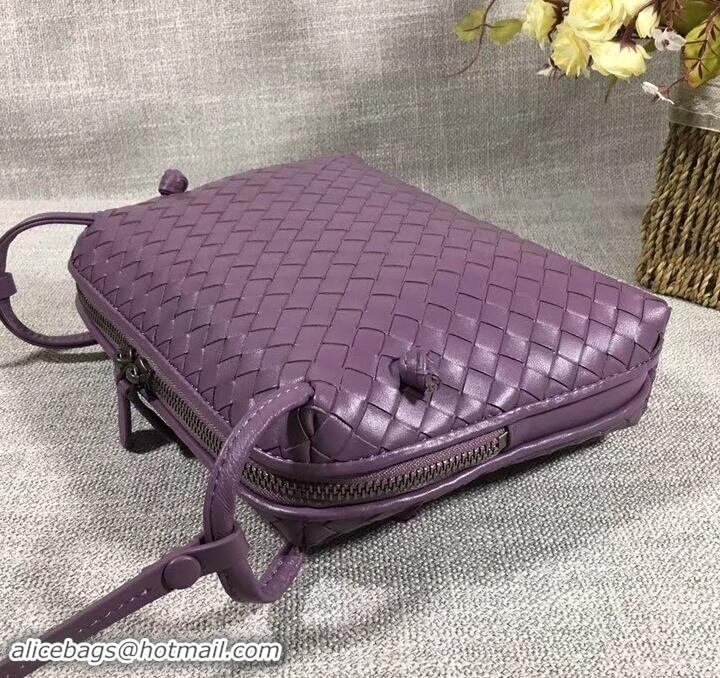 Durable Bottega Veneta Intrecciato Nappa Leather Nodini Cross-body Bag 612011 Lilac 2019