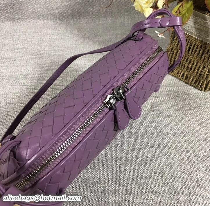 Durable Bottega Veneta Intrecciato Nappa Leather Nodini Cross-body Bag 612011 Lilac 2019