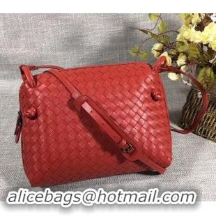 New Design Bottega Veneta Intrecciato Nappa Leather Nodini Cross-body Bag 612011 Red 2019