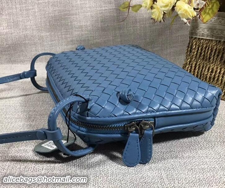 Best Price Bottega Veneta Intrecciato Nappa Leather Nodini Cross-body Bag 612011 Light Blue 2019