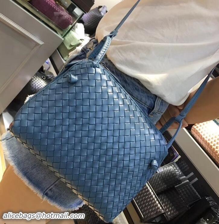 Best Price Bottega Veneta Intrecciato Nappa Leather Nodini Cross-body Bag 612011 Light Blue 2019