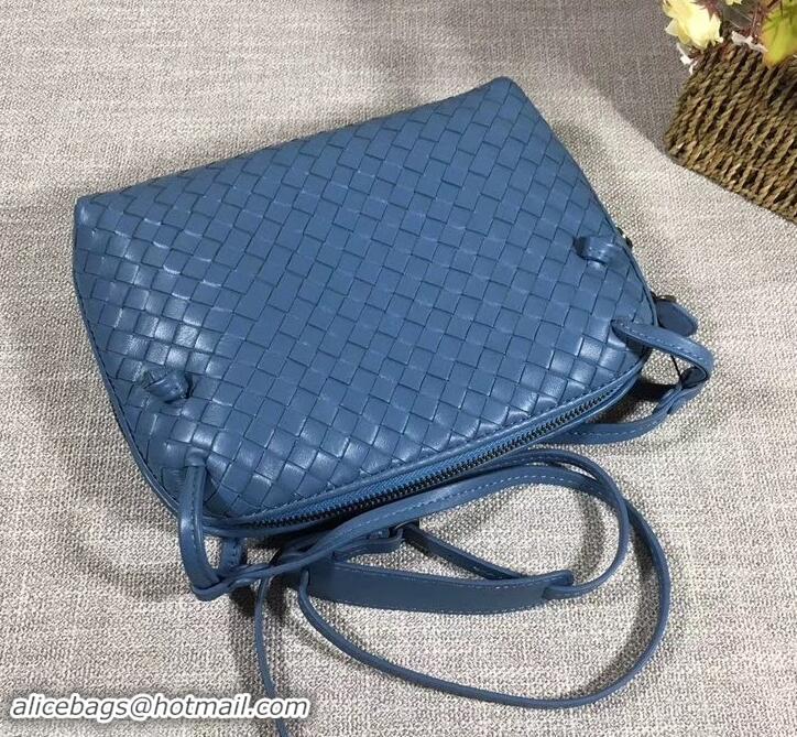 Best Price Bottega Veneta Intrecciato Nappa Leather Nodini Cross-body Bag 612011 Light Blue 2019