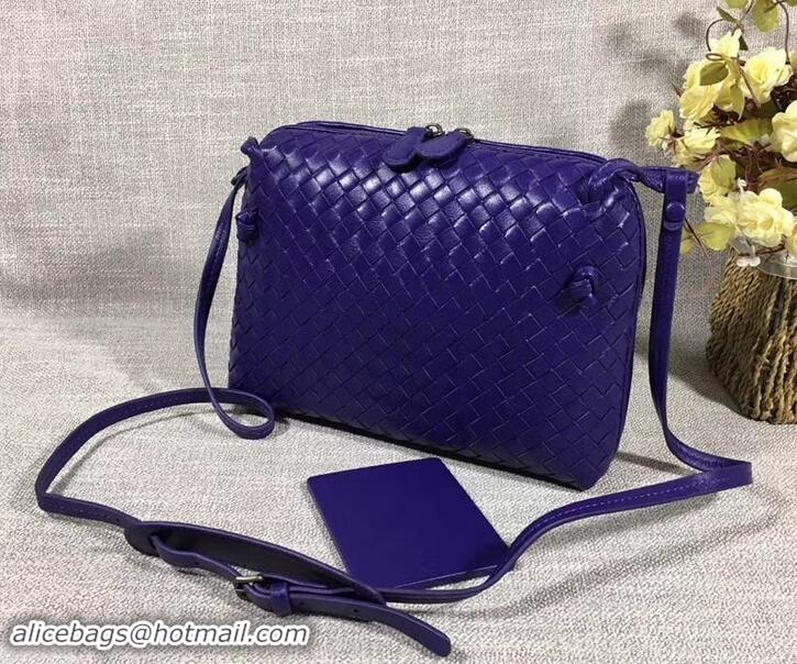 Top Quality Bottega Veneta Intrecciato Nappa Leather Nodini Cross-body Bag 612011 Purple 2019