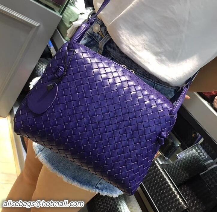 Top Quality Bottega Veneta Intrecciato Nappa Leather Nodini Cross-body Bag 612011 Purple 2019