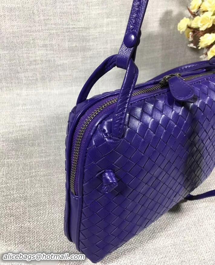 Top Quality Bottega Veneta Intrecciato Nappa Leather Nodini Cross-body Bag 612011 Purple 2019