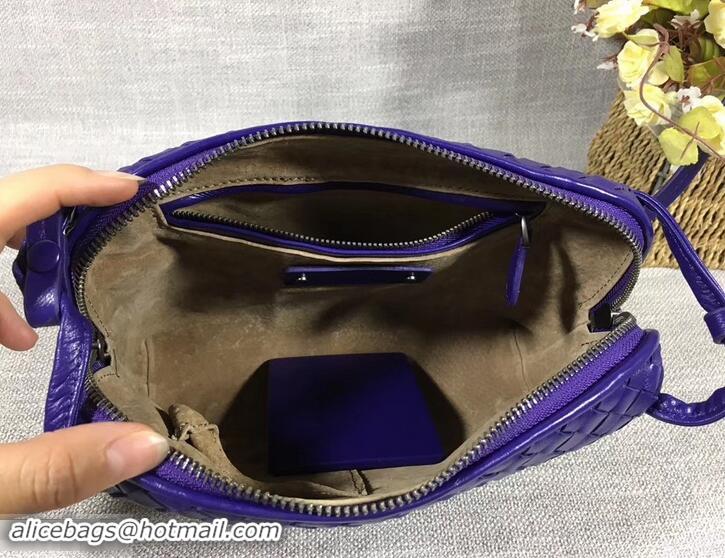 Top Quality Bottega Veneta Intrecciato Nappa Leather Nodini Cross-body Bag 612011 Purple 2019