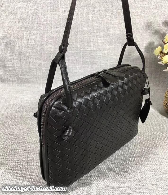 Charming Bottega Veneta Intrecciato Nappa Leather Nodini Cross-body Bag 612011 Black 2019