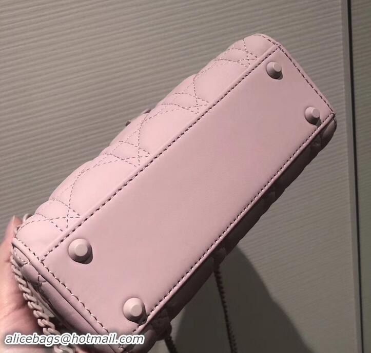 Perfect Lady Dior Mini Bag in Cannage with Chain 612015 All Pink