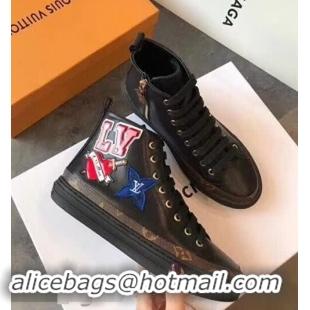 Imitation Louis Vuitton Digital Exclusive LV Black Heart Sneaker Boots 1A4MZB 2018