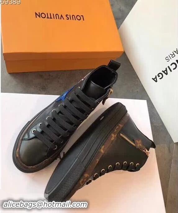 Imitation Louis Vuitton Digital Exclusive LV Black Heart Sneaker Boots 1A4MZB 2018