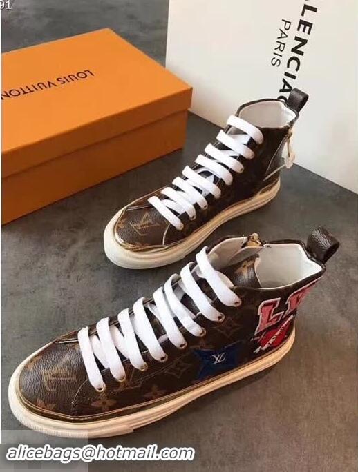 Faux Louis Vuitton Digital Exclusive LV Monogram Canvas Heart Sneaker Boots 1A4MZB 2018