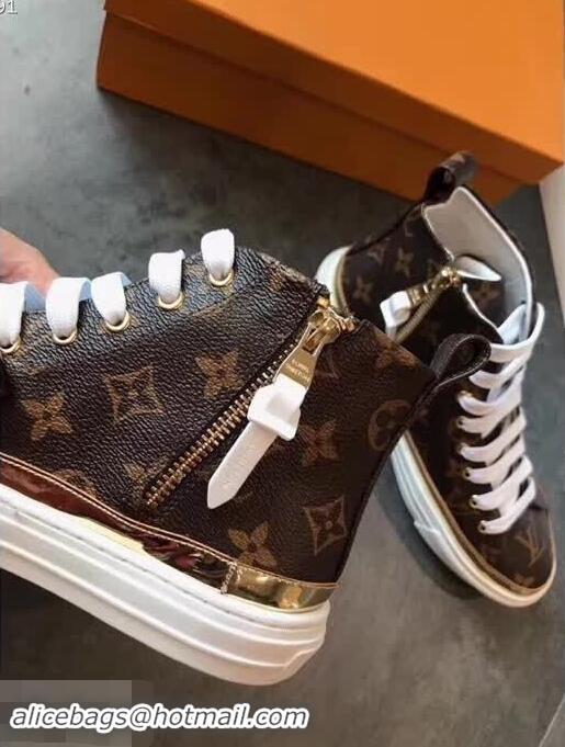 Faux Louis Vuitton Digital Exclusive LV Monogram Canvas Heart Sneaker Boots 1A4MZB 2018