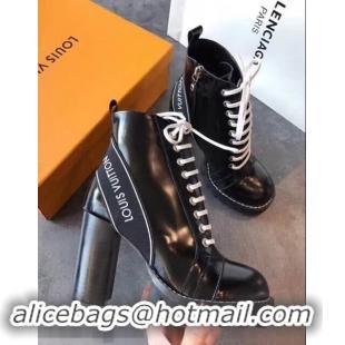 Comfortable Louis Vuitton Star Trail Ankle Boots 85mm Heel 1A3SWY Black 2018