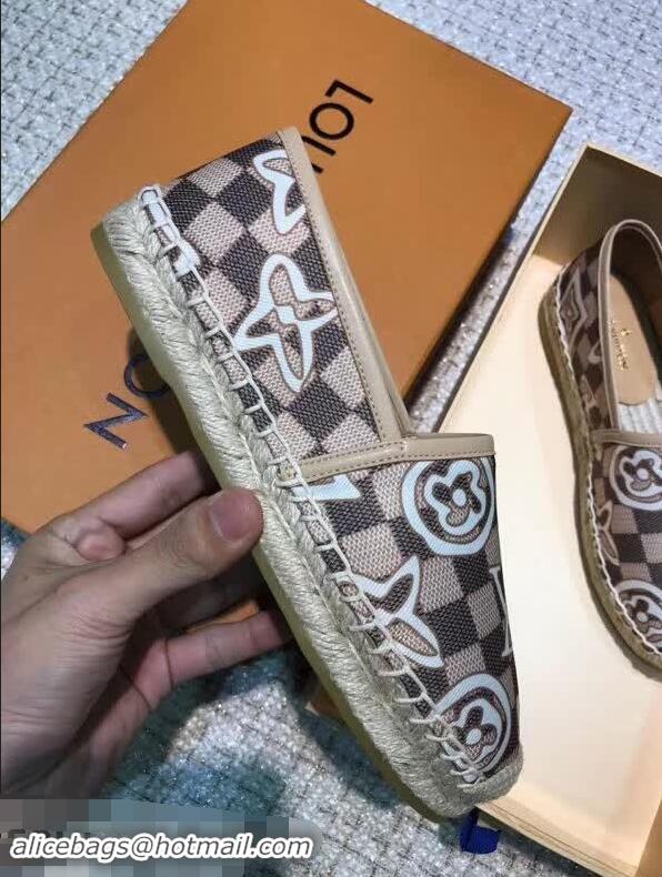 Recommended Louis Vuitton LV Monogram Espadrilles LV89501 Light Grey