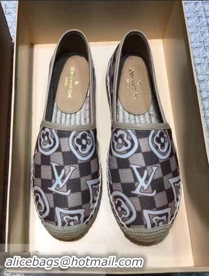 Recommended Louis Vuitton LV Monogram Espadrilles LV89501 Light Grey