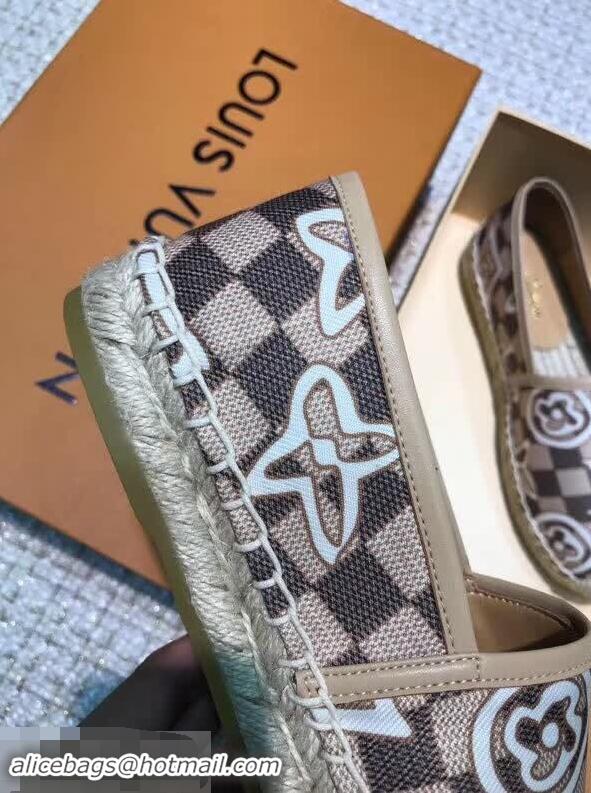 Recommended Louis Vuitton LV Monogram Espadrilles LV89501 Light Grey