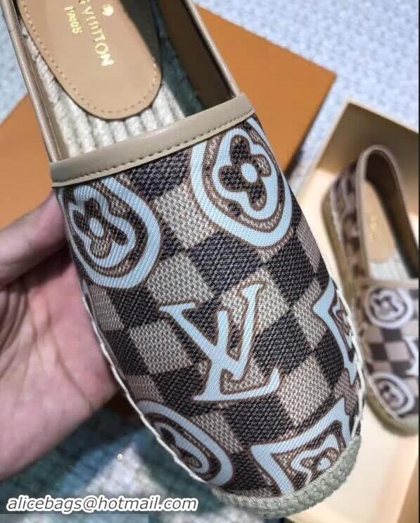 Recommended Louis Vuitton LV Monogram Espadrilles LV89501 Light Grey