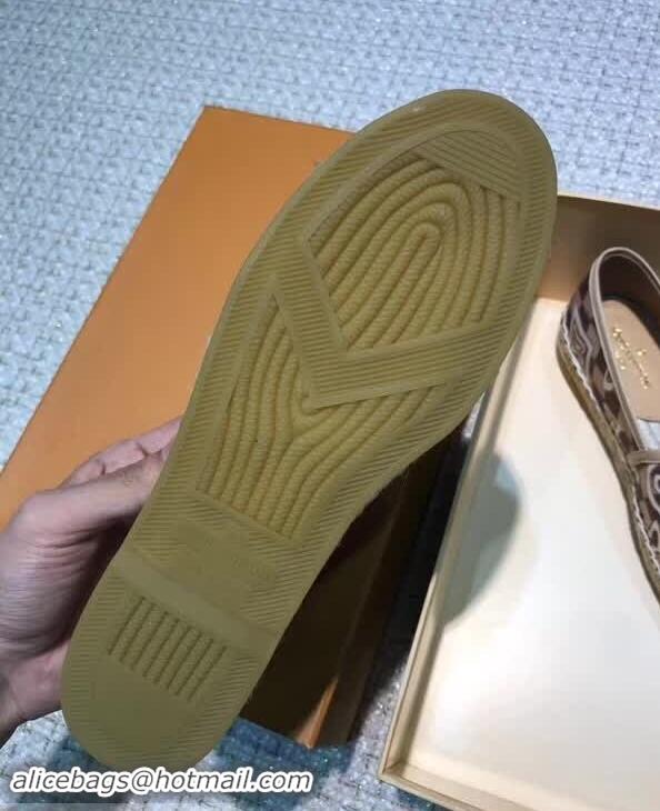 Recommended Louis Vuitton LV Monogram Espadrilles LV89501 Light Grey