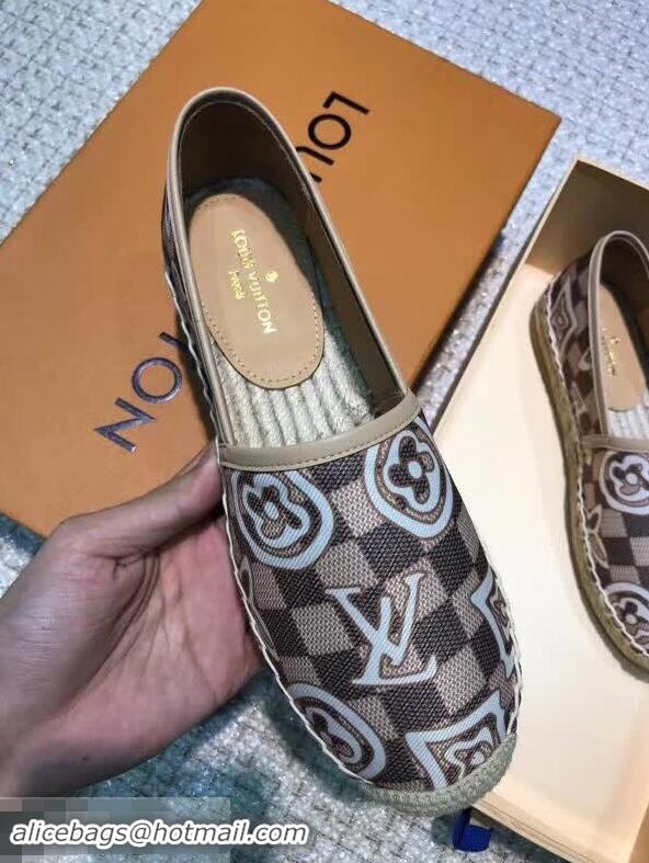 Recommended Louis Vuitton LV Monogram Espadrilles LV89501 Light Grey