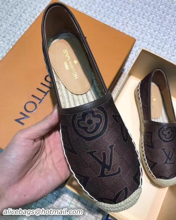 Modern Classic Louis Vuitton LV Monogram Espadrilles LV89501 Coffee