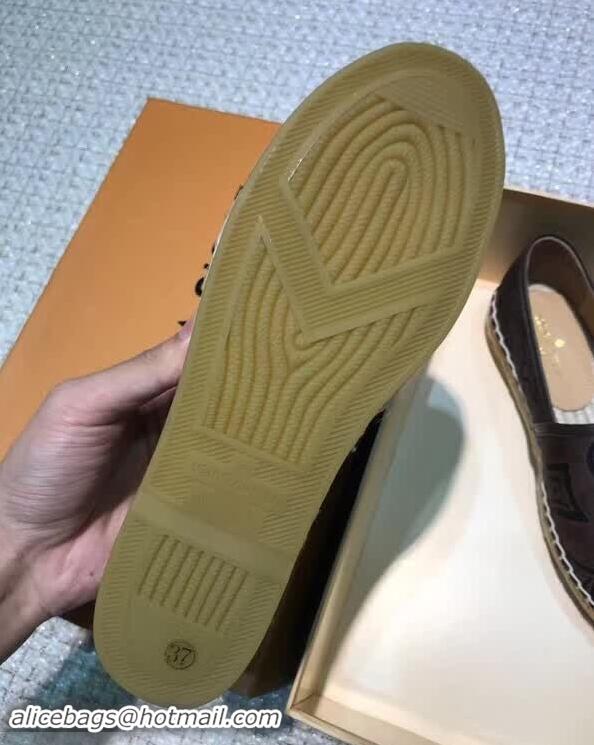 Modern Classic Louis Vuitton LV Monogram Espadrilles LV89501 Coffee