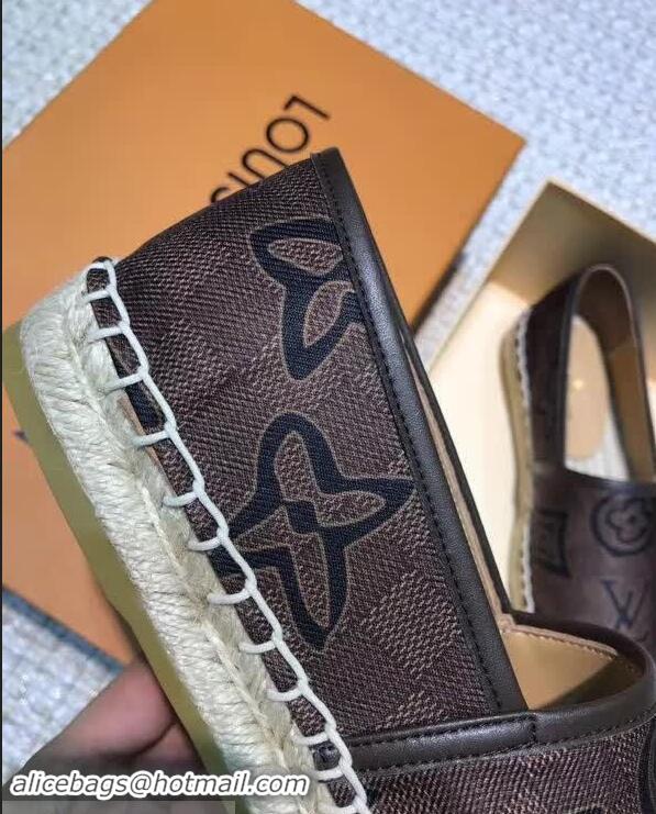 Modern Classic Louis Vuitton LV Monogram Espadrilles LV89501 Coffee