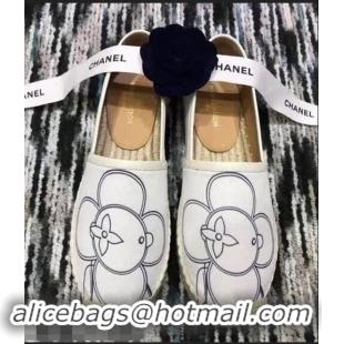 Purchase Discount Louis Vuitton Printed Canvas Espadrilles LV89506 White 2018