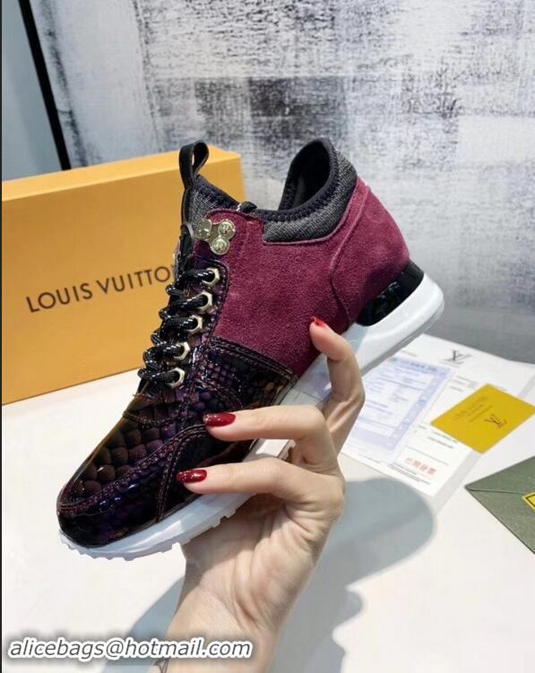 Buy Fake Louis Vuitton Iridescent Fish Scale Pattern Run Away Sneakers LV82601 2019