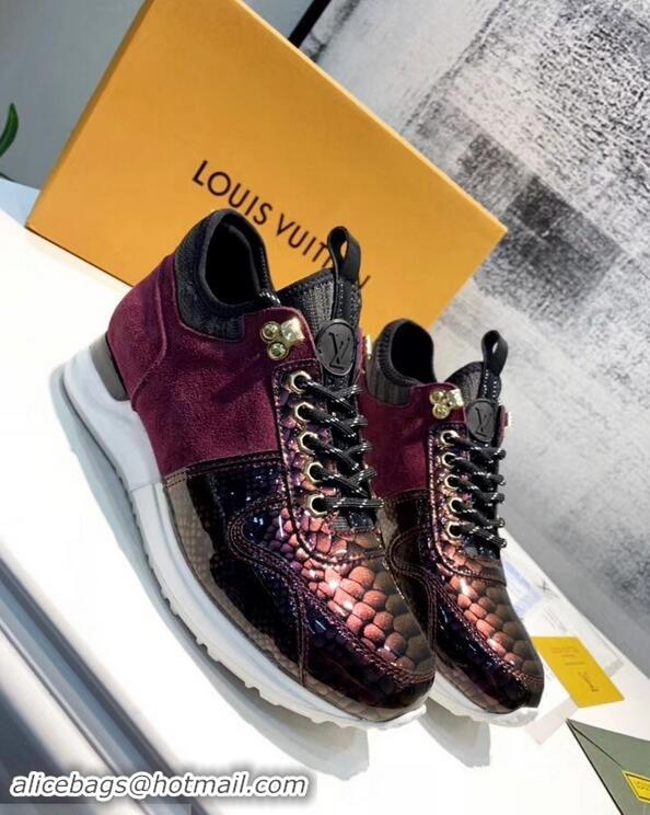 Buy Fake Louis Vuitton Iridescent Fish Scale Pattern Run Away Sneakers LV82601 2019