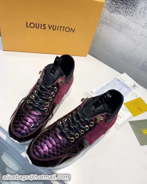 Buy Fake Louis Vuitton Iridescent Fish Scale Pattern Run Away Sneakers LV82601 2019