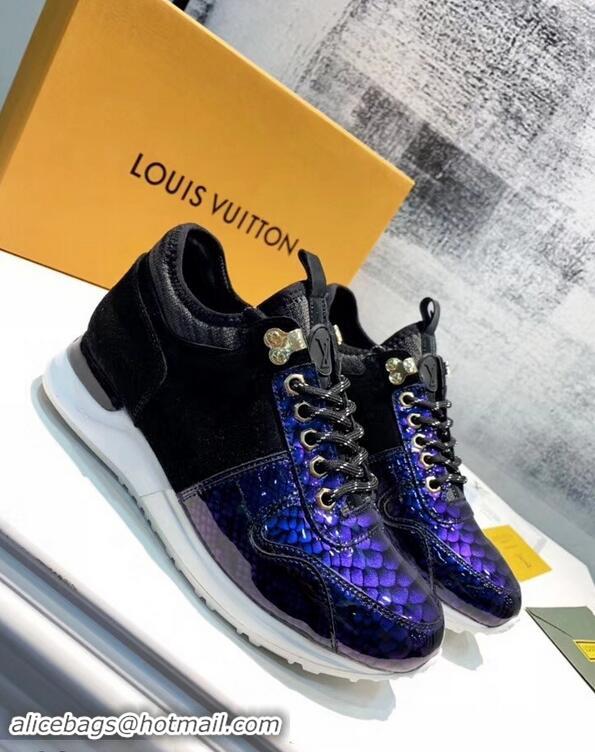 Buy Design Louis Vuitton Iridescent Fish Scale Pattern Run Away Sneakers LV82602 2019