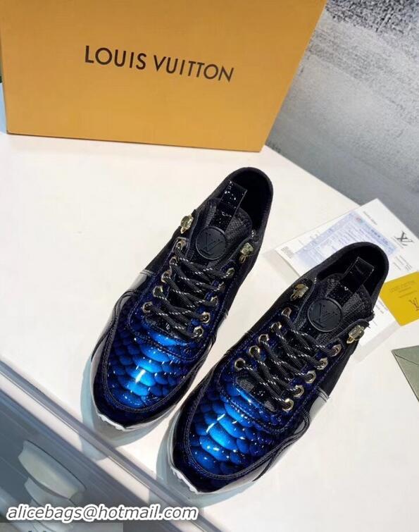 Buy Design Louis Vuitton Iridescent Fish Scale Pattern Run Away Sneakers LV82602 2019