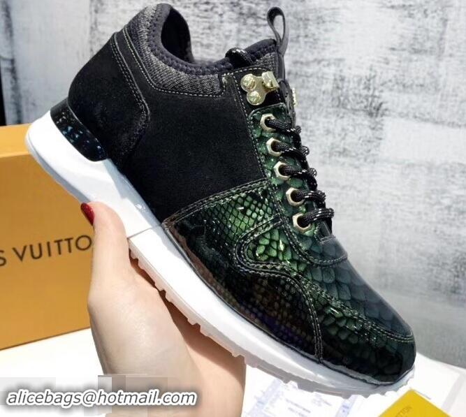 Imitation Louis Vuitton Iridescent Fish Scale Pattern Run Away Sneakers LV82603 2019