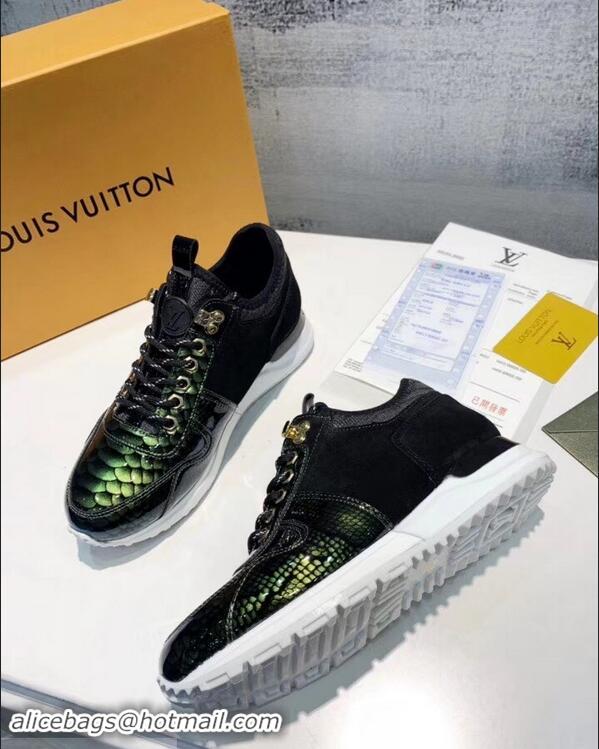 Imitation Louis Vuitton Iridescent Fish Scale Pattern Run Away Sneakers LV82603 2019