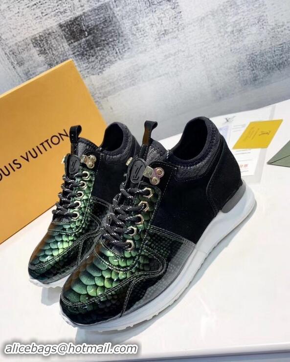 Imitation Louis Vuitton Iridescent Fish Scale Pattern Run Away Sneakers LV82603 2019