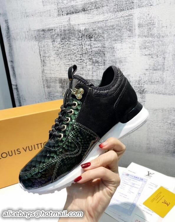 Imitation Louis Vuitton Iridescent Fish Scale Pattern Run Away Sneakers LV82603 2019