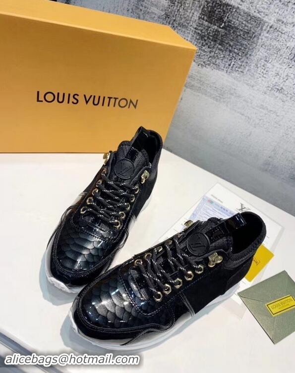 Shop Cheap Louis Vuitton Iridescent Fish Scale Pattern Run Away Sneakers LV82604 2019