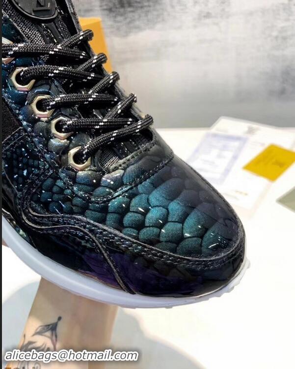 Discount Louis Vuitton Iridescent Fish Scale Pattern Run Away Sneakers LV82605 2019