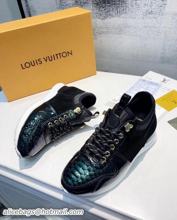 Discount Louis Vuitton Iridescent Fish Scale Pattern Run Away Sneakers LV82605 2019