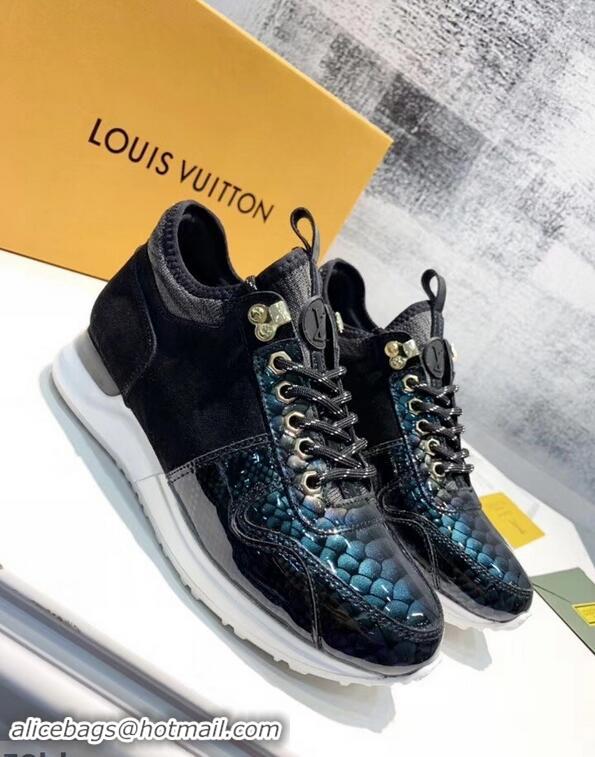 Discount Louis Vuitton Iridescent Fish Scale Pattern Run Away Sneakers LV82605 2019