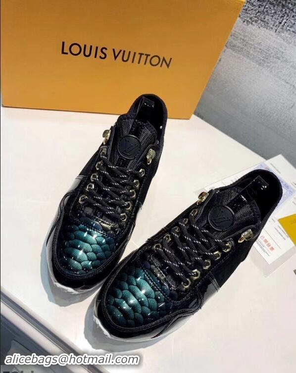 Discount Louis Vuitton Iridescent Fish Scale Pattern Run Away Sneakers LV82605 2019