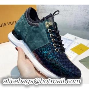 Imitation Louis Vuitton Iridescent Fish Scale Pattern Run Away Sneakers LV82606 2019