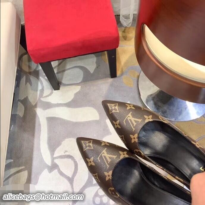 Perfect Louis Vuitton Heel 10.5cm Matchmake Pumps Monogram Canvas/Leather LV82905 Black 2019