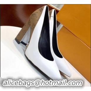 Inexpensive Louis Vuitton Heel 10.5cm Matchmake Pumps 1A3PRJ White 2019