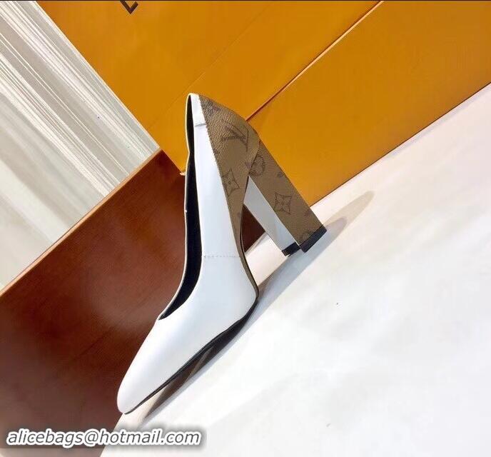 Inexpensive Louis Vuitton Heel 10.5cm Matchmake Pumps 1A3PRJ White 2019