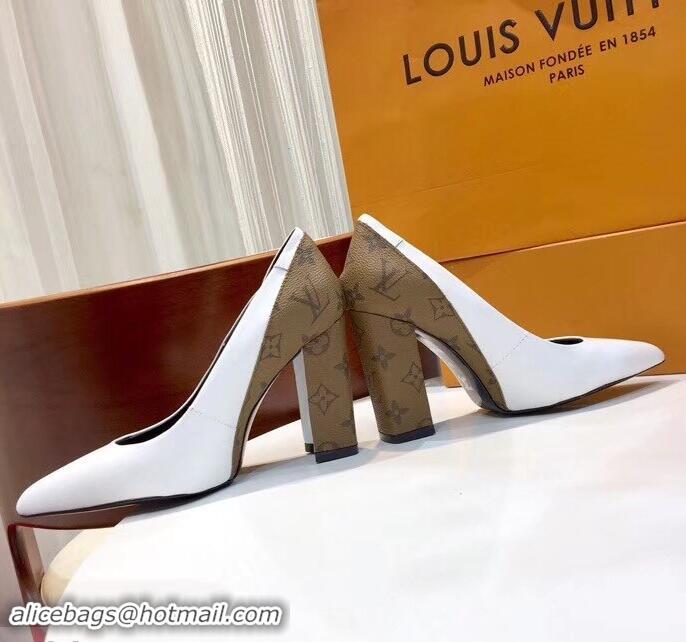 Inexpensive Louis Vuitton Heel 10.5cm Matchmake Pumps 1A3PRJ White 2019