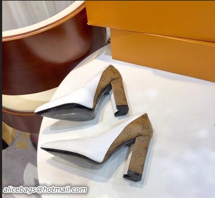 Inexpensive Louis Vuitton Heel 10.5cm Matchmake Pumps 1A3PRJ White 2019