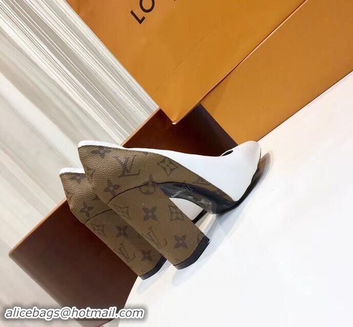 Inexpensive Louis Vuitton Heel 10.5cm Matchmake Pumps 1A3PRJ White 2019