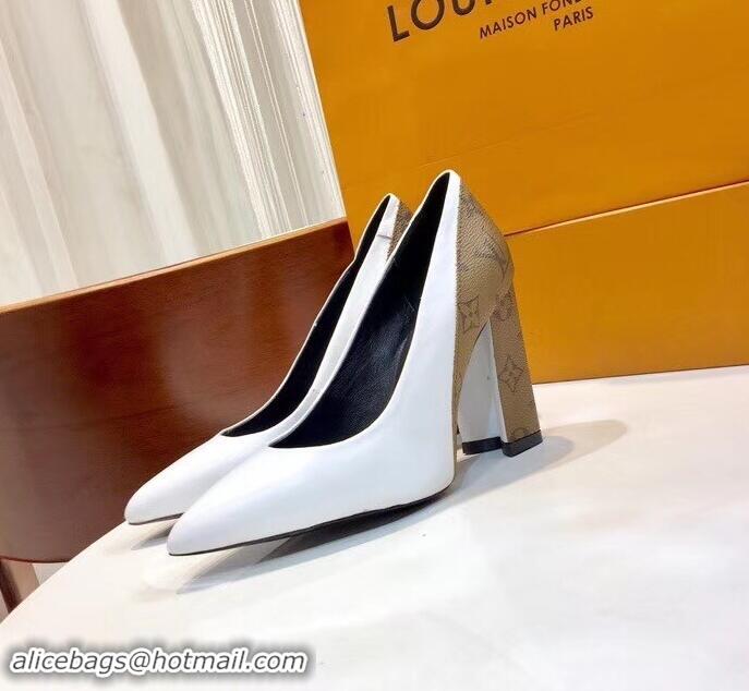 Inexpensive Louis Vuitton Heel 10.5cm Matchmake Pumps 1A3PRJ White 2019